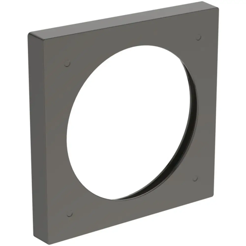 Distanzrahmen in rechteckiger Form mit einer runden Öffnung, gefertigt von Ideal Standard. Die Farbe ist Magnetic Grey.